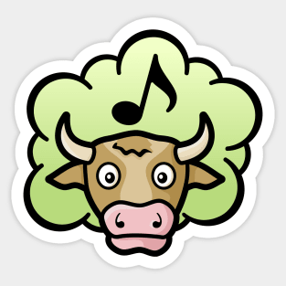 Cow Methane Cartoon Sticker